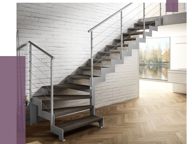 Г-образные лестницы под ключ в Анжере-Судженске от 37182 руб. | ПРОЛЁТ-Нжр