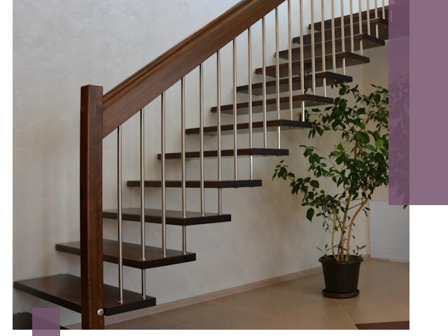 Лестницы на больцах под ключ в Анжере-Судженске – изготовление и монтаж