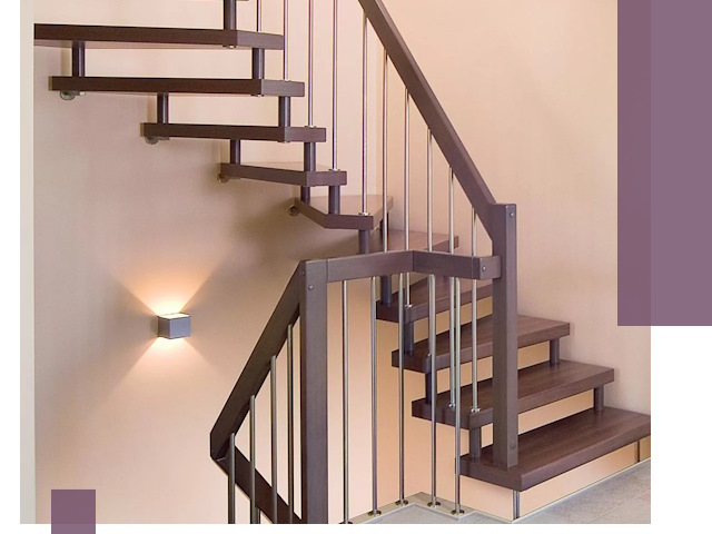 Изготовление лестниц на больцах в Анжере-Судженске под ключ