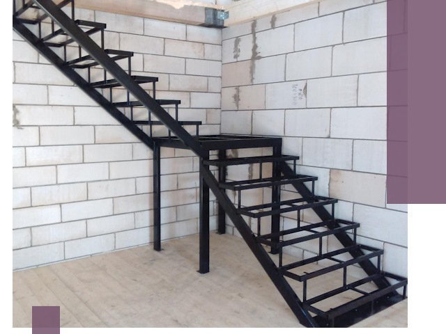 Лестницы на металлокаркасе под ключ в Анжере-Судженске — изготовление и монтаж