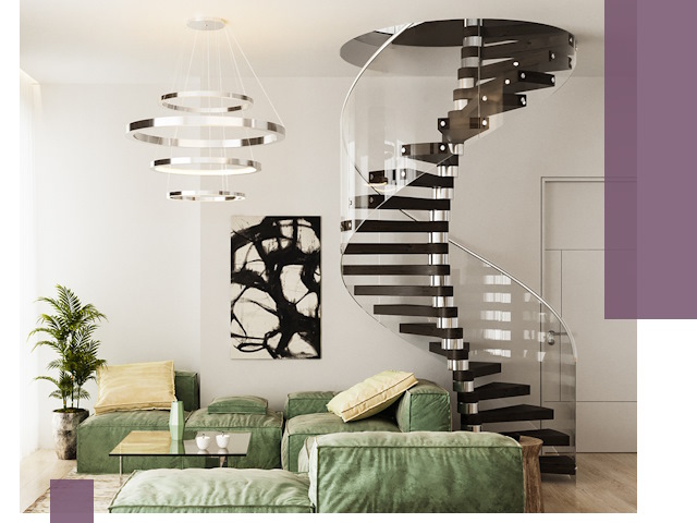 Лестницы для двухуровневой квартиры в Анжере-Судженске — изготовление и монтаж