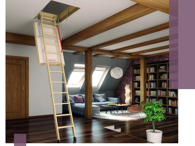 Чердачные лестницы под ключ в Анжере-Судженске: изготовление и монтаж