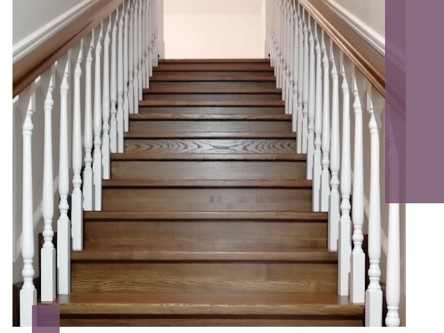 Лестницы из ясеня на заказ в Анжере-Судженске — изготовление и монтаж