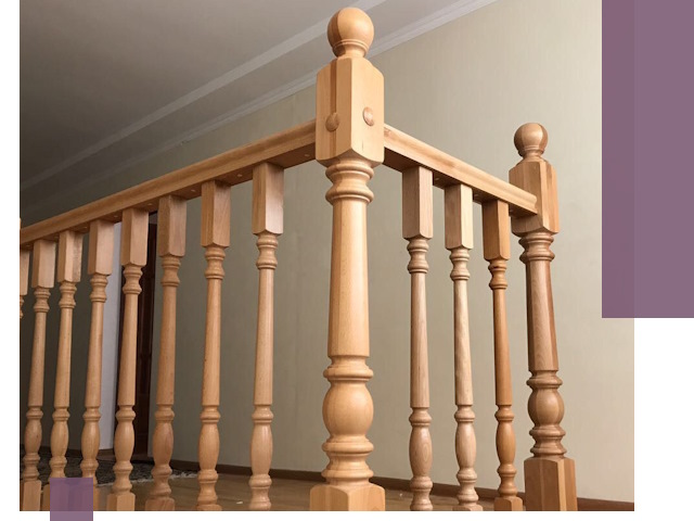 Деревянные перила на заказ в Анжере-Судженске: монтаж и изготовление