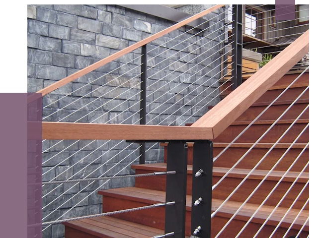 Тросовые перила под ключ в Анжере-Судженске от 7795 руб. 