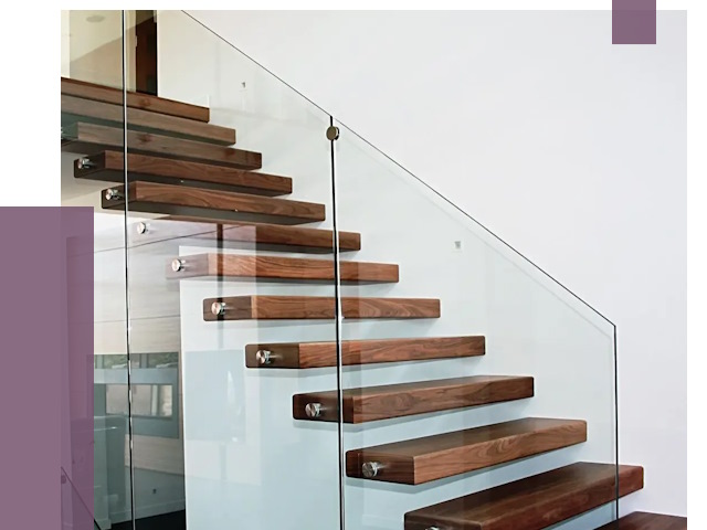 Стеклянные перила для лестницы в Анжере-Судженске от 14873 руб.