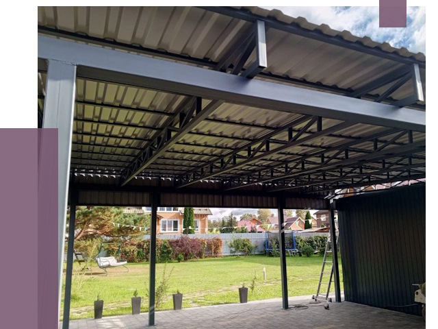 Монтаж навесов в Анжере-Судженске от 7385 руб. — установка навеса | ПРОЛЁТ-Нжр