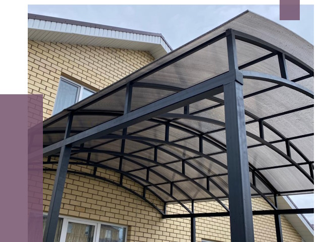 Монтаж козырьков в Анжере-Судженске от 11539 руб. | ПРОЛЁТ-Нжр