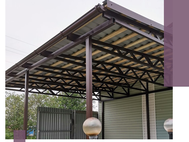 Навесы под ключ в Анжере-Судженске: изготовление, монтаж и гарантия