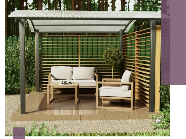 Навесы для дачи в Анжере-Судженске: изготовление, монтаж и демонтаж