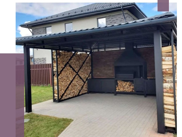 Навесы для барбекю в Анжере-Судженске от 12770 руб. под ключ | ПРОЛЁТ-Нжр