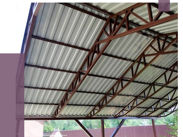 Навесы из профнастила в Анжере-Судженске от 7385 руб. | ПРОЛЁТ-Нжр