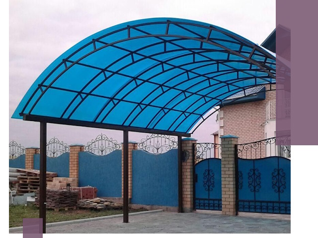 Арочные навесы под ключ в Анжере-Судженске — изготовление и монтаж