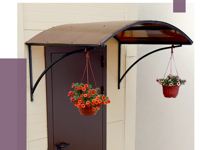 Козырьки над входом в Анжере-Судженске от 14873 руб.  | ПРОЛЁТ-Нжр