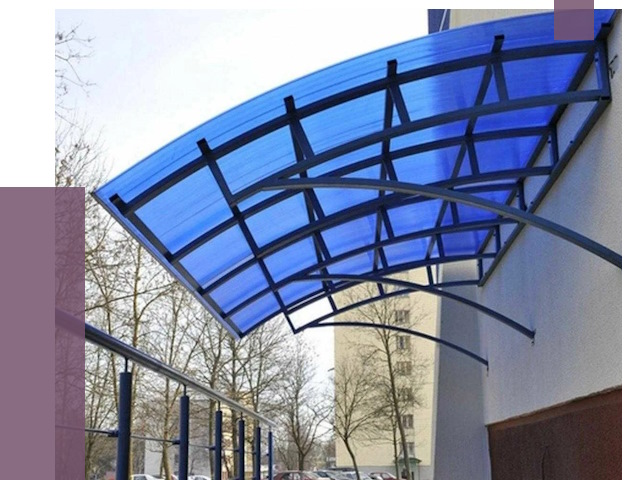 Козырьки из поликарбоната в Анжере-Судженске от 4308 руб. под ключ | ПРОЛЁТ-Нжр