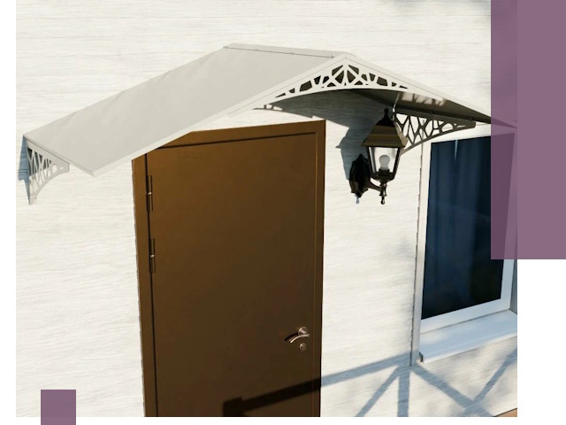 Металлические козырьки на входы и террасы в Анжере-Судженске