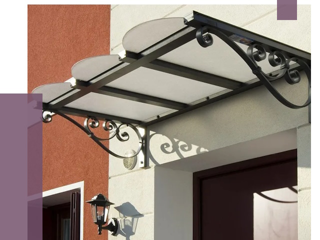 Односкатные козырьки в Анжере-Судженске от 8411 руб.  | ПРОЛЁТ-Нжр