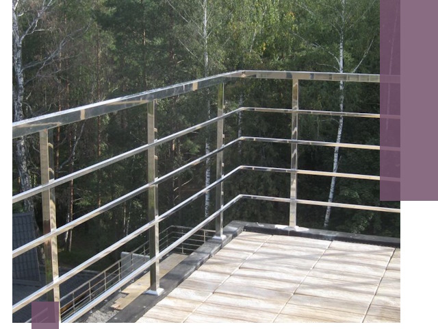 Парапеты из нержавеющей стали в Анжере-Судженске — изготовление и монтаж