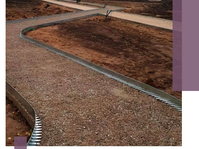 Металлические бордюры под ключ в Анжере-Судженске — изготовление и монтаж