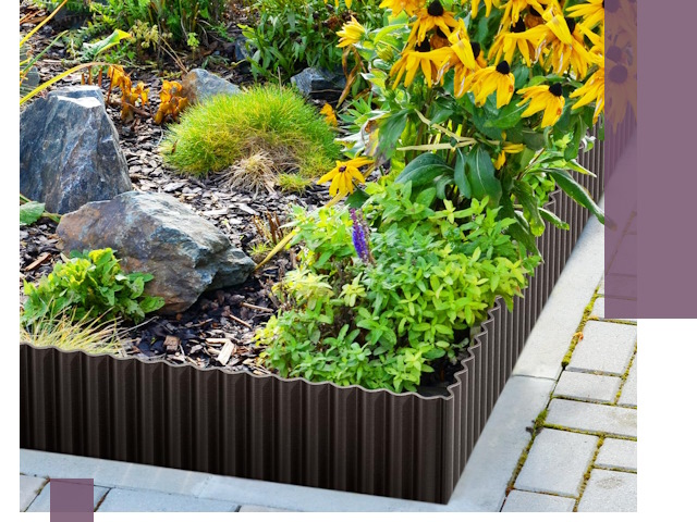 Металлические бордюры для клумб в Анжере-Судженске — производство и монтаж